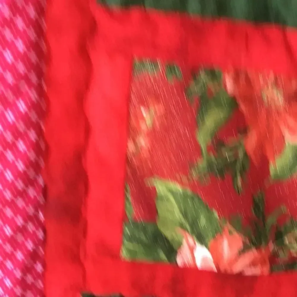 NWT Hand Crafted Holiday Sparkling Quilt